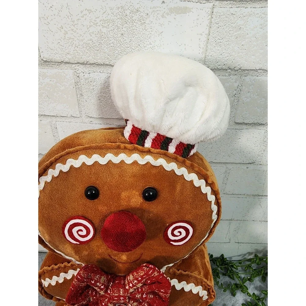 Gingerbread Man Boy Baker Plush Throw Pillow Christmas‎ Decor Peppermint 17
